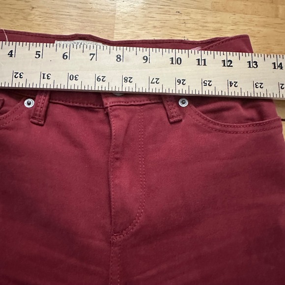 Lucky Brand Brooke Legging Jean Burgundy Red Stretch Women's‎ Size 2/26 - Picture 6 of 12